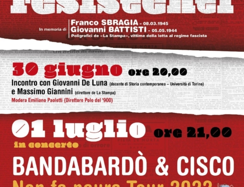 Venerdì 1 luglio, Cisco e Bandabardò dal vivo a Torino presso il parco della Tesoriera, ingresso gratuito!
