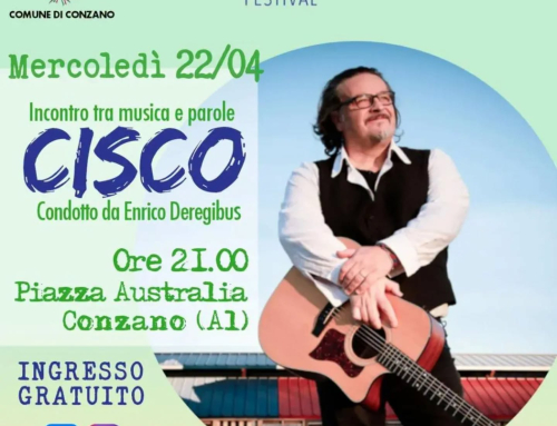Mercoledì 22 aprile Cisco in acustico a Conzano AL per una serata tra musica e parole